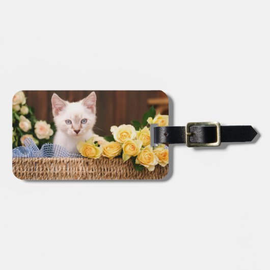 Kutest Baby Animals | Keuken en gele rozen Bagagelabel (Voorkant horizontaal)