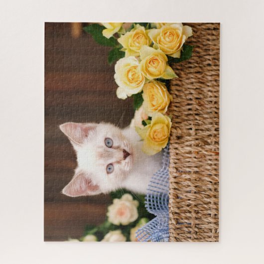 Kutest Baby Animals | Keuken en gele rozen Legpuzzel (Verticaal)