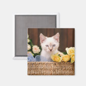 Kutest Baby Animals | Keuken en gele rozen Magneet (Voorkant / Achterkant)