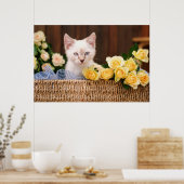 Kutest Baby Animals | Keuken en gele rozen Poster (Keuken)
