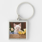 Kutest Baby Animals | Keuken en gele rozen Sleutelhanger (Voorkant)