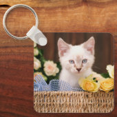 Kutest Baby Animals | Keuken en gele rozen Sleutelhanger (Voorkant)