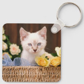 Kutest Baby Animals | Keuken en gele rozen Sleutelhanger (Achterkant)