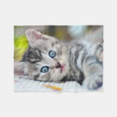 Kutest Baby Animals | Keuken met blauwe ogen Fleece Deken (Voorkant (Horizontaal))