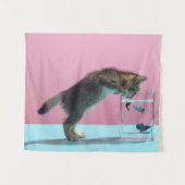 Kutest Baby Animals | Keukenkijker op de vis Bowl Wandkleed (Voorkant (horizontaal))