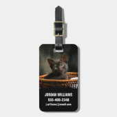 Kutest Baby Animals | Keuten in mandje Bagagelabel (Voorkant verticaal)