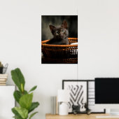 Kutest Baby Animals | Keuten in mandje Poster (Thuiskantoor)