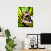 Kutest Baby Animals | Keuten in mandje Poster (Thuiskantoor)
