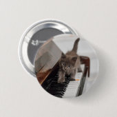 Kutest Baby Animals | Keuten op Piano Ronde Button 5,7 Cm (Voorkant /achterkant)