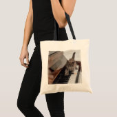 Kutest Baby Animals | Keuten op Piano Tote Bag (Voorkant (product))