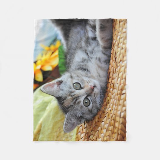 Kutest Baby Animals | Kitten Lounging Fleece Deken (Voorkant)