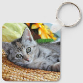 Kutest Baby Animals | Kitten Lounging Sleutelhanger (Achterkant)