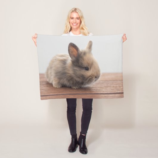 Kutest Baby Animals | Kleine Baby Bunny Fleece Deken (In situ)
