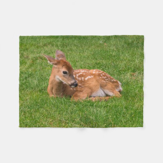 Kutest Baby Animals | Kleine Fawn Fleece Deken (Voorkant (Horizontaal))