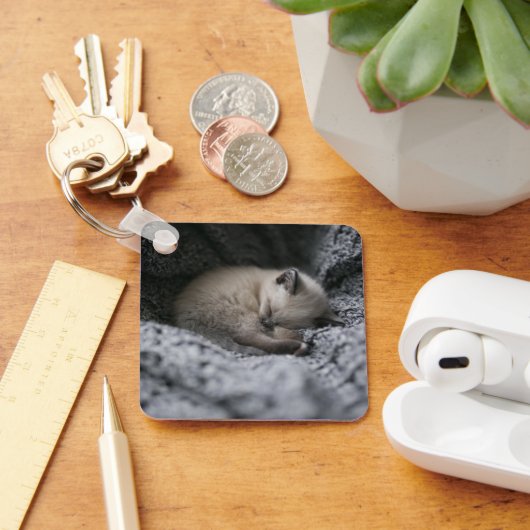 Kutest Baby Animals | Kleine glazen slaapstand Sleutelhanger (Bureau)