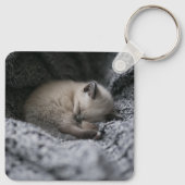 Kutest Baby Animals | Kleine glazen slaapstand Sleutelhanger (Achterkant)