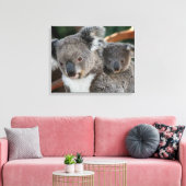 Kutest Baby Animals | Koala en Joey Canvas Afdruk (Insitu (Woonkamer))