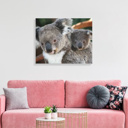 Kutest Baby Animals | Koala en Joey Canvas Afdruk (Insitu (Woonkamer))