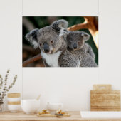 Kutest Baby Animals | Koala en Joey Poster (Keuken)