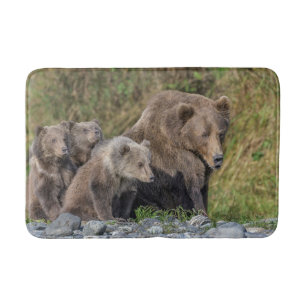 Kutest Baby Animals   Kodiak Mama Beer & Cubs Badmat
