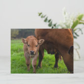 Kutest Baby Animals | Koe en kalf Bedankkaart (Staand voorkant)