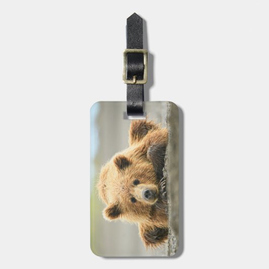Kutest Baby Animals | Kustbruine Beer Cub Bagagelabel (Voorkant verticaal)