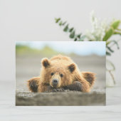 Kutest Baby Animals | Kustbruine Beer Cub Bedankkaart (Staand voorkant)