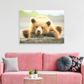 Kutest Baby Animals | Kustbruine Beer Cub Canvas Afdruk (Insitu (Woonkamer))