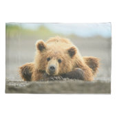 Kutest Baby Animals | Kustbruine Beer Cub Kussensloop (Achterkant)