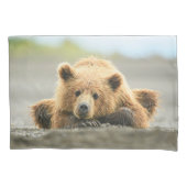 Kutest Baby Animals | Kustbruine Beer Cub Kussensloop (Voorkant)