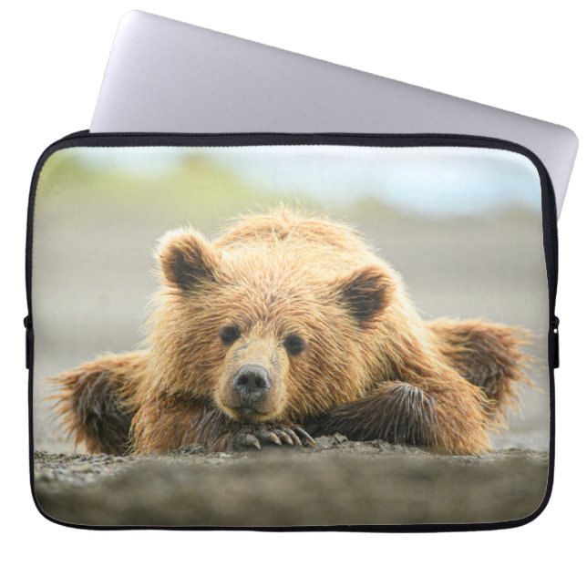Kutest Baby Animals | Kustbruine Beer Cub Laptop Sleeve (Voorkant)