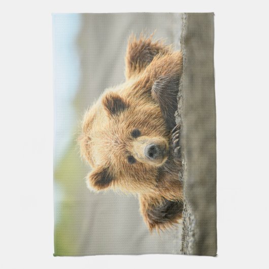 Kutest Baby Animals | Kustbruine Beer Cub Theedoek (Verticaal)