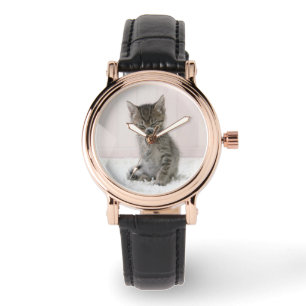 Kutest Baby Animals   Licking Tabby Kitten Horloge