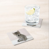 Kutest Baby Animals | Licking Tabby Kitten Kartonnen Onderzetters (Insitu)