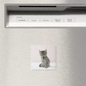 Kutest Baby Animals | Licking Tabby Kitten Magneet (Insitu (Vaatwasser))