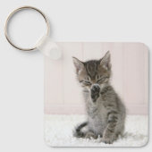 Kutest Baby Animals | Licking Tabby Kitten Sleutelhanger (Voorkant)