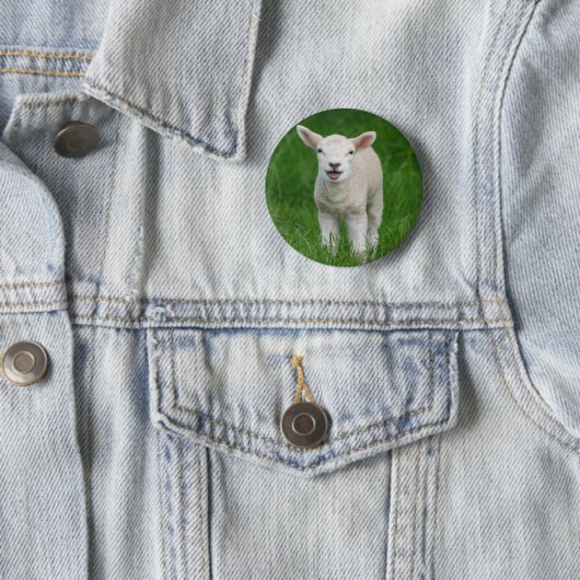 Kutest Baby Animals | Lil Lamb Ronde Button 5,7 Cm (In situ)