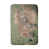 Kutest Baby Animals | Lion Cub en moeder Badmat (Voorkant Verticaal)