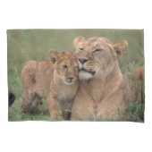 Kutest Baby Animals | Lion Cub en moeder Kussensloop (Voorkant)