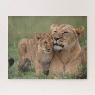 Kutest Baby Animals   Lion Cub en moeder Legpuzzel