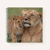 Kutest Baby Animals | Lion Cub en moeder Notitieboek (Voorkant)