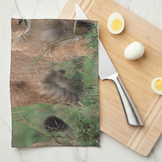 Kutest Baby Animals | Lion Cub en moeder Theedoek (Quarter Fold)