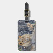 Kutest Baby Animals | Lion Dad & Cub Bagagelabel (Voorkant verticaal)
