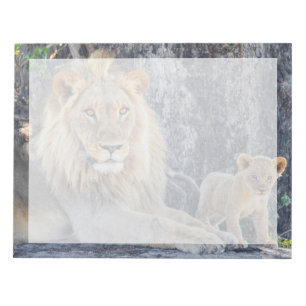 Kutest Baby Animals   Lion Dad & Cub Notitieblok