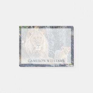 Kutest Baby Animals Lion Dad & Cub Post-it® Notes