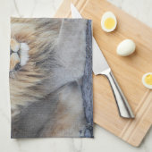 Kutest Baby Animals | Lion Dad & Cub Theedoek (Quarter Fold)