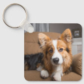 Kutest Baby Animals | Long Hair Corgi Puppy Sleutelhanger (Voorkant)