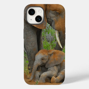 Kutest Baby Animals Mama Elephant & Baby Case-Mate iPhone 14 Hoesje