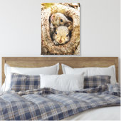 Kutest Baby Animals | Merkwaardige Baby eekhoorns Canvas Afdruk (Insitu (Slaapkamer))