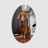 Kutest Baby Animals | Mini Dachshund Puppy Ornament (voorkant)